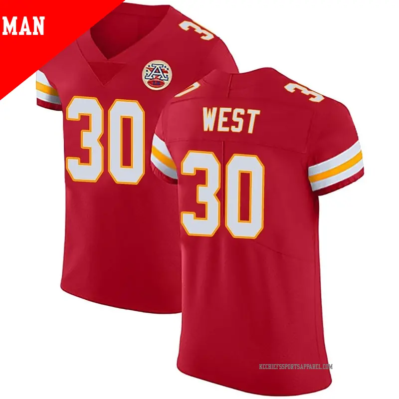 Men s 30 Charcandrick West Kansas City Chiefs Elite Red Team Color Vapor Untouchable Jersey